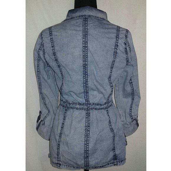 Ashley Denim Acid Wash Utility Jacket - Picture 3 of 3